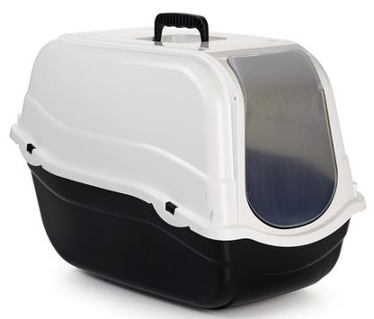  Romeo Kattedo med Tak, Hvit - 57cm