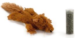  Katteleke Ekorn, Brun med Kattemynte - 14cm