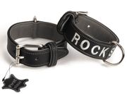 Halsbånd Lær ROCKSTAR Black 40cm -Hund (745832)