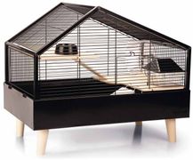  Hamster/gnagerbur Ayaz svart 58x38cm
