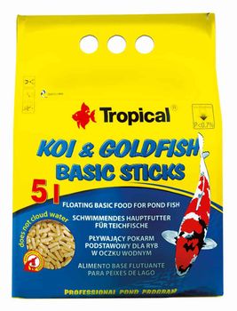 Tropical Koi & Goldfish Basic Sticks Fiskefôr - 5L (59-TP40675)