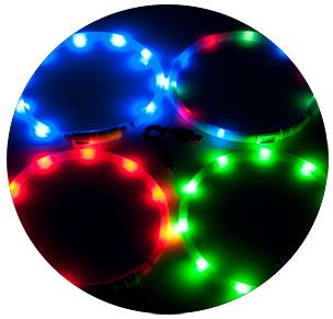 LED - lyshalsbånd Blå 20-70cm -Hund (14-64906)