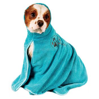 Badekåpe håndkle Large Blue Microfiber-Dry -Hund (40-A2320)