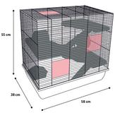Jaro Hamsterbur,  Blå/Svart - 58cm (14-210132)