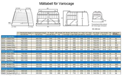 VarioCage Dobbeltbur M Bilbur (53-00383)