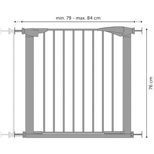 Hundegrind i Metall - 79-84cm (14-520025)