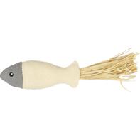  Katteleke Fisk, Grå/beige - 20cm