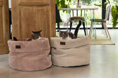 Designed by Lotte Kattekurv i Ribbestoff,  Grå - 35cm (51-716170)