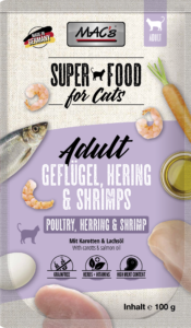 Mac's Super Food for Cats Fjørfe, Sild og Reke 12x100g - Våtfôr (50-856x12)