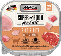  Mac's Super Food for Cats Storfe og Kalkun 16x100g - Våtfôr