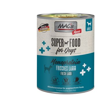 Mac's Super Food for Dogs Monoprotein,  Lam Våtfôr (50-970-1500045549)
