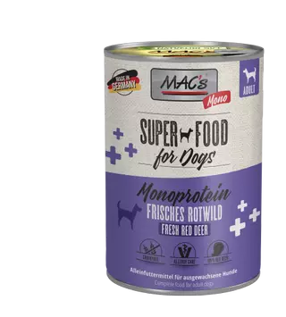  Mac's Mono Super Food for Dogs Hjort Våtfôr