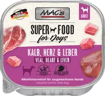  Mac's Super Food for Dogs Kalv, Hjerte og Lever 10x150g - Våtfôr