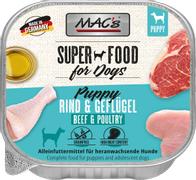  Mac's Super Food for Dogs Storfe og Fjørfe 10x150g - Våtfôr til Valp