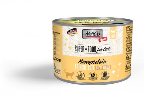 Mac's Mono Super Food for Cats Kalkun Våtfôr - 6pk (50-831x6-1500058945)