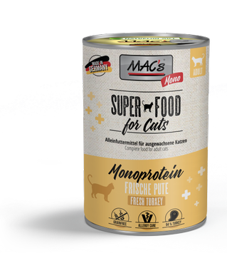 Mac's Mono Super Food for Cats Kalkun Våtfôr - 6pk (50-871x6)