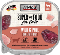  Mac's Super Food for Cats Vilt og Kalkun 16x100g - Våtfôr