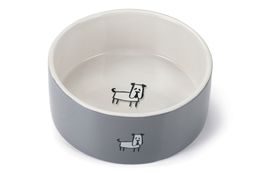  Keramikk Matskål, Grå - 2000ml