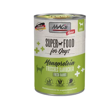  Mac's Mono Super Food for Dogs Kanin Våtfôr