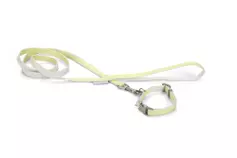  Sett med Halsbånd og Kobbel til Valp - Gul