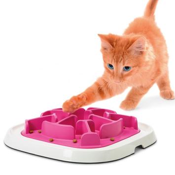 Slow Feeder til Katt og Hund, Rosa - 32cm (16-H0340)