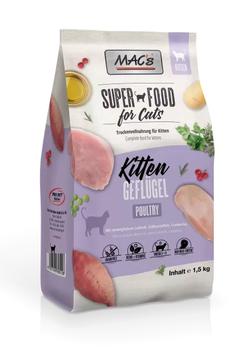 Mac's Super Food for Kittens 1,5kg, Fjørfe - Kattungefôr (50-80512-DATO)