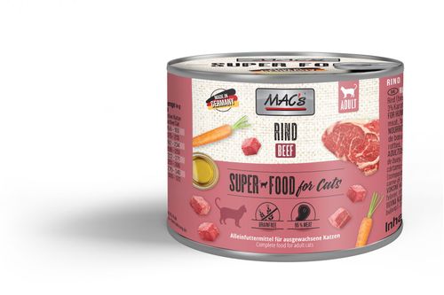 Mac's Super Food for Cats Storfe Våtfôr (50-803-1500056631)