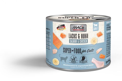 Mac's Super Food for Cats Laks og Kylling Våtfôr - 6pk (50-804x6-1500050349)