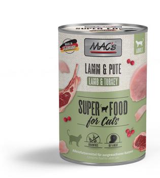 Mac's Super Food for Cats Lam og Kalkun Våtfôr (50-805-1500055961)