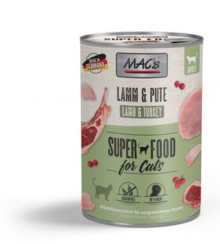 Mac's Super Food for Cats Lam og Kalkun Våtfôr - 6pk (50-805x6-1500050312)