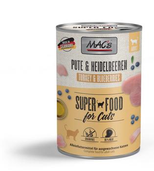 Mac's Super Food for Cats Kalkun og Blåbær Våtfôr - 6pk (50-806x6-1500050316)