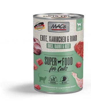 Mac's Super Food for Cats And, Kanin og Storfe Våtfôr - 6pk (50-820x6)