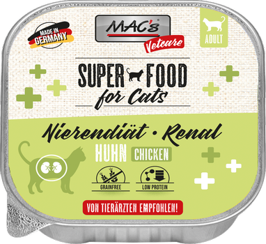 Mac's Vetcare Super Food for Cats Nyrediett,  Kylling 16x100g - Våtfôr (50-582x16)