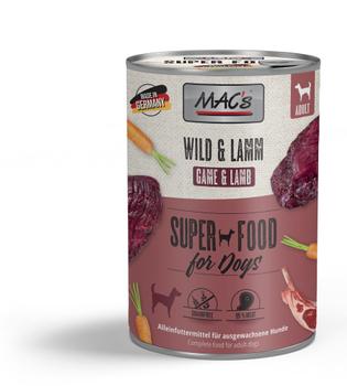 Mac's Super Food for Dogs Vilt og Lam Våtfôr  (50-944-1500045569)