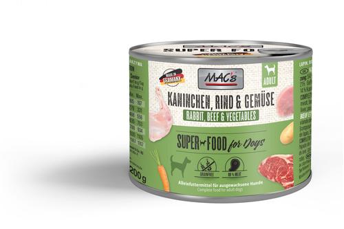 Mac's Super Food for Dogs Kanin, Storfe og Grønnsaker Våtfôr - 6pk (50-948x6)