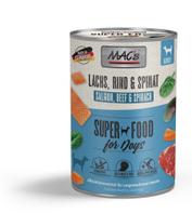  Mac's Super Food for Dogs Laks, Storfe og Spinat Våtfôr - 6pk