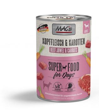 Mac's Super Food for Dogs Hodekjøtt og Gulrot Våtfôr - 6pk (50-936x6-1500044956)