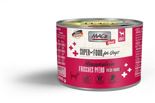 Mac's Super Food for Dogs Monoprotein,  Hest Våtfôr (50-949-1500047658)