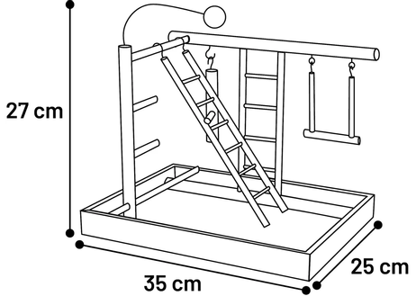 Fugleleke Lekeplass til Undulat - 35cm (14-88517)