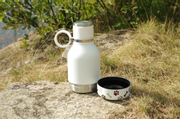 Asobu Vannflaske med Hundeskål,  Hvit - 975ml (SDB1 White)