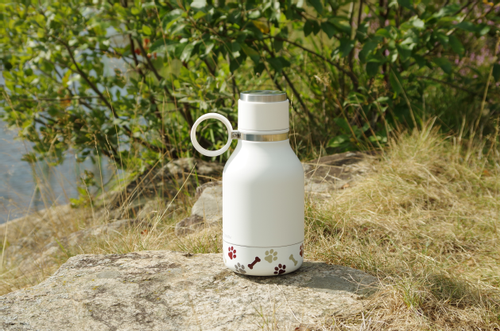 Asobu Vannflaske med Hundeskål,  Hvit - 975ml (SDB1 White)