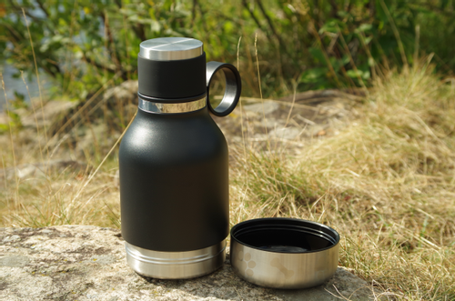Asobu Vannflaske med Hundeskål,  Svart - 975ml (SDB1 Black)