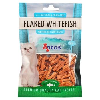 Antos Kattegodbiter Strimler av Hvit Fisk - 50g (7-20588)