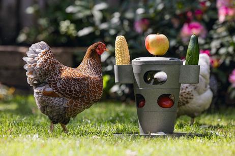  Snack Tower til Høns, Grå - 32,5cm