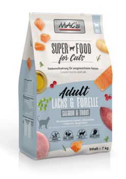 Mac's Super Food for Cats 7kg, Laks og Ørret - Tørrfôr (50-80530-DATO)
