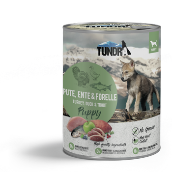 Tundra Kalkun, And og Ørret Våtfôr til Valp - 6pk (50-661x6-1500065648)