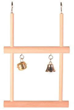  Fugleleke Trehuske med Bjelle - 12,5x20cm