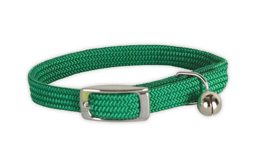 Elastic Kattehalsbånd,  Grønn - 28cm (40-F0740)