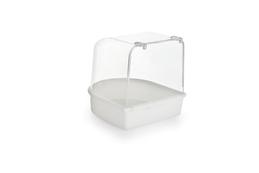  Fuglebadekar, Hvit - 13cm