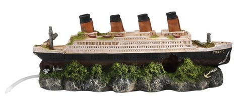 Akvariedekorasjon Titanic med Luftstein - 39cm (59-D234237601)
